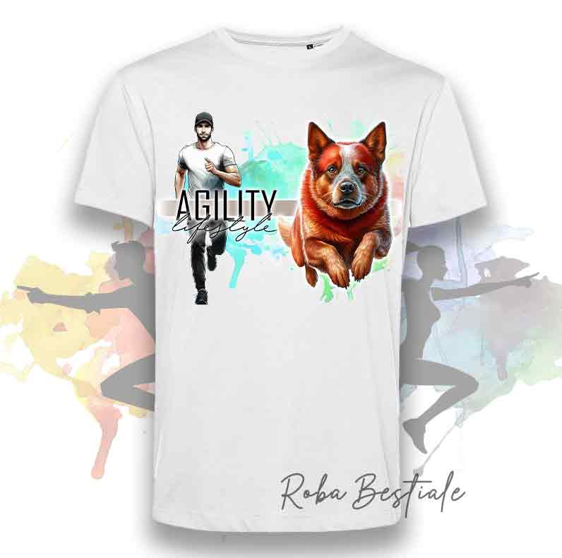 AGILITY Lifestyle T-Shirt - AUSTRALIAN CATTLE DOG Red - "GIRL" or "BOY" Design