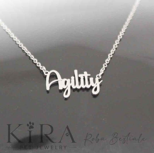 Collana KIRA PET JEWERLY - AGILITY - In Acciaio Inox con catenella a maglia fine