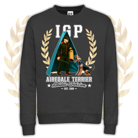 Felpa Invernale IGP REVIER - AIREDALE TERRIER - Girocollo, Unisex, in tanti colori! - dalla XS alla 3XL