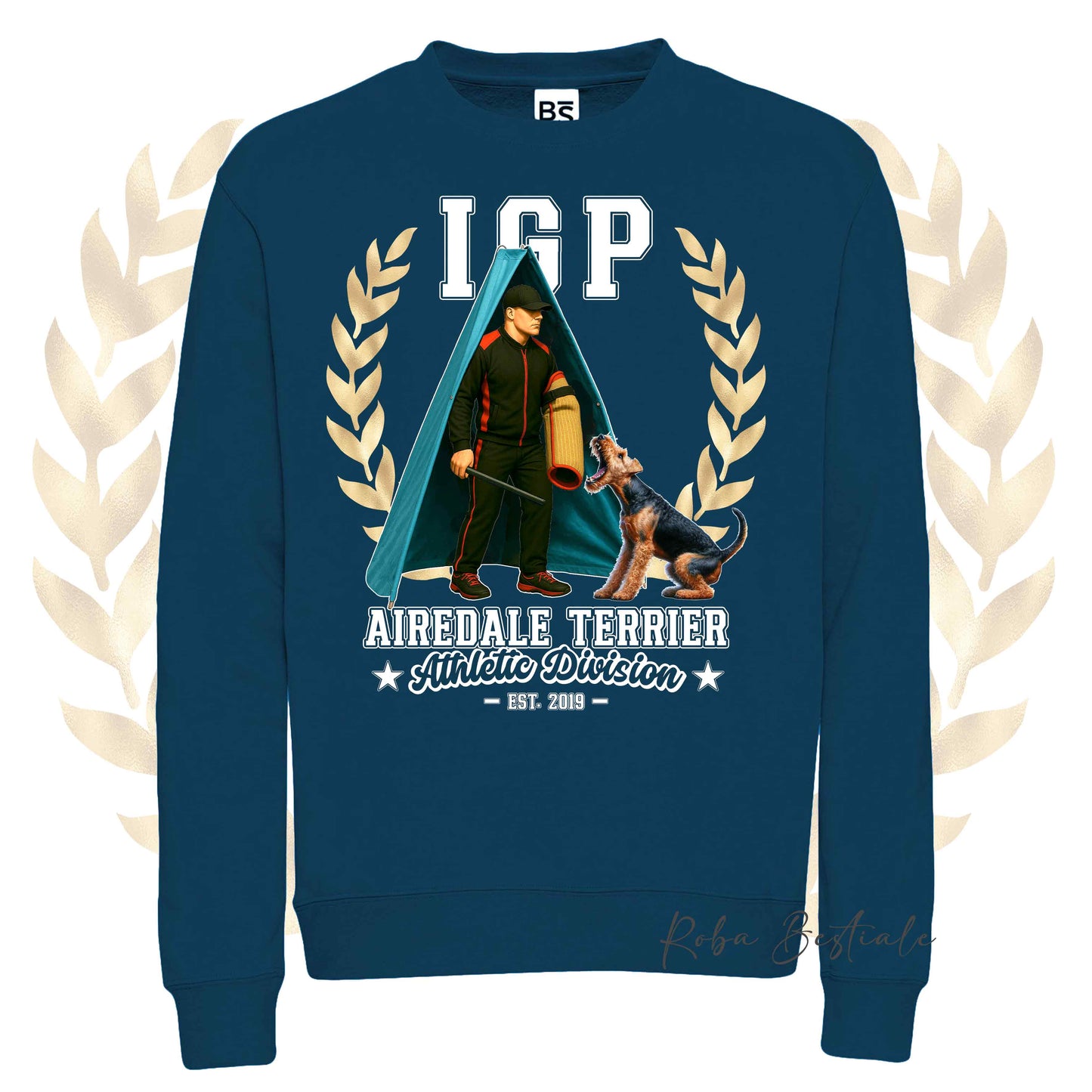 Felpa Invernale IGP REVIER - AIREDALE TERRIER - Girocollo, Unisex, in tanti colori! - dalla XS alla 3XL