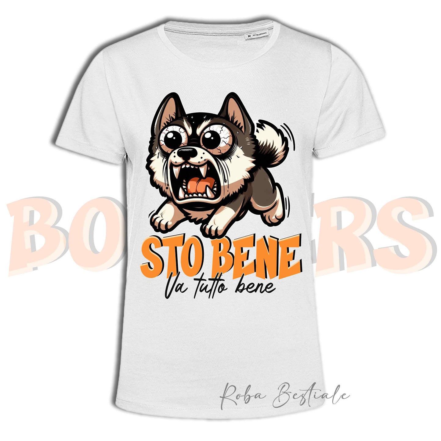 T-Shirt BONKERS - STO BENE - AKITA AMERICANO - Uomo o Donna - dalla XS alla 5XL