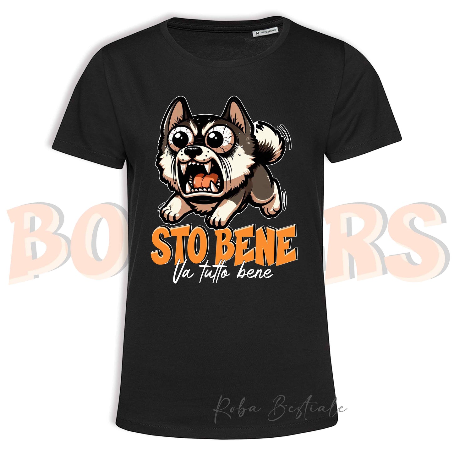 T-Shirt BONKERS - STO BENE - AKITA AMERICANO - Uomo o Donna - dalla XS alla 5XL