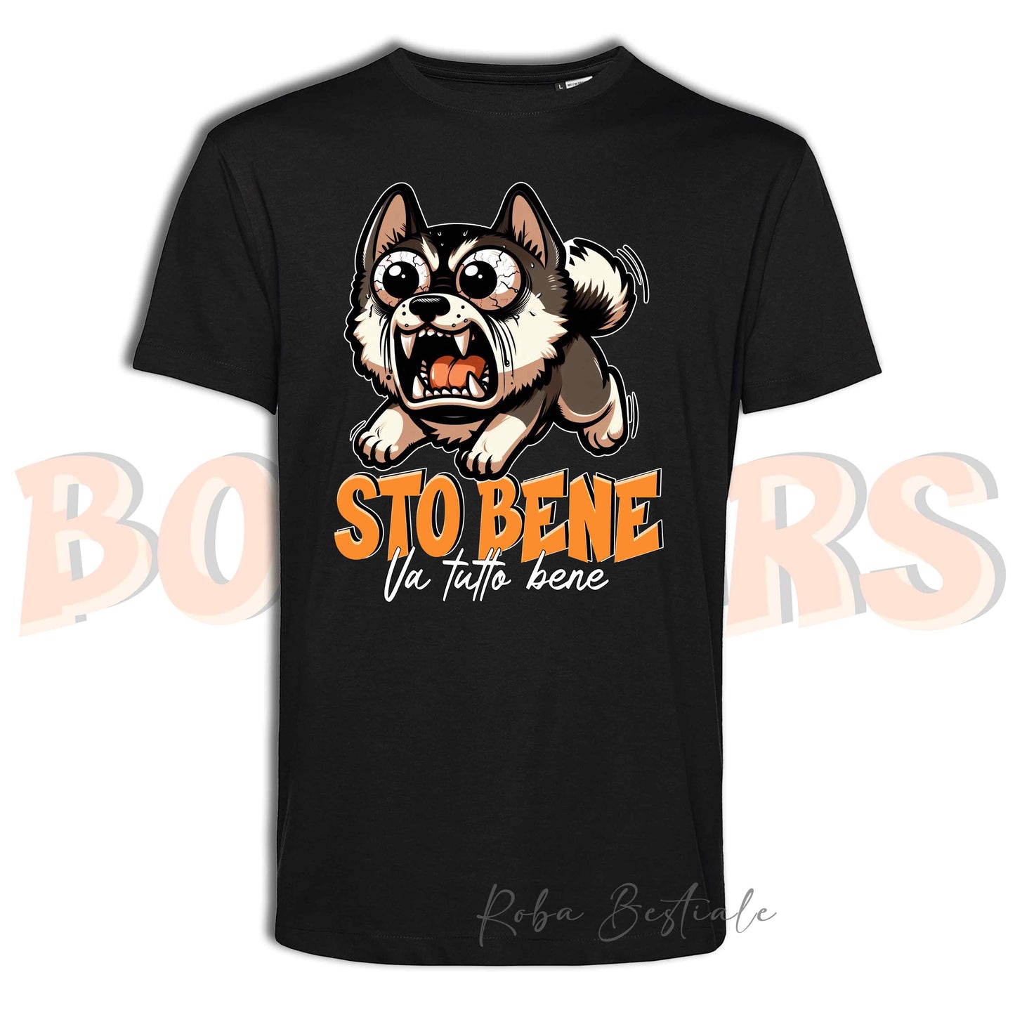 T-Shirt BONKERS - STO BENE - AKITA AMERICANO - Uomo o Donna - dalla XS alla 5XL