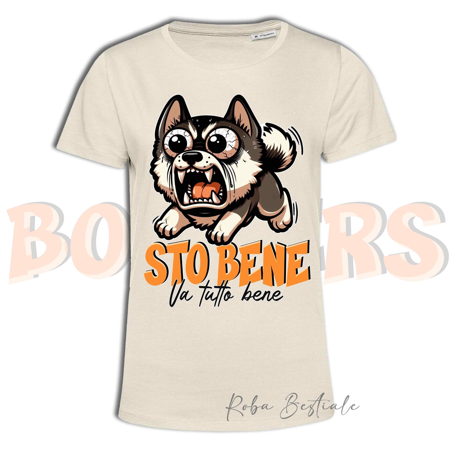 T-Shirt BONKERS - STO BENE - AKITA AMERICANO - Uomo o Donna - dalla XS alla 5XL