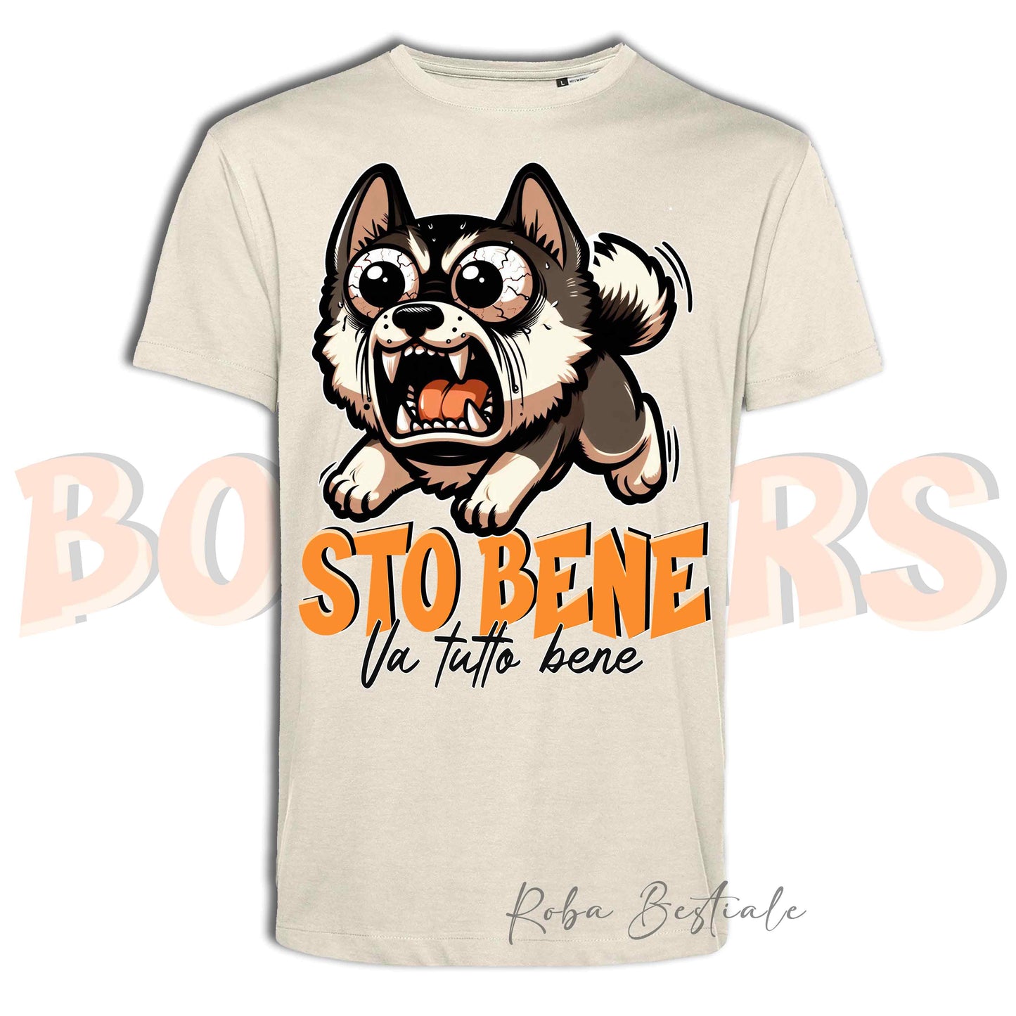 T-Shirt BONKERS - STO BENE - AKITA AMERICANO - Uomo o Donna - dalla XS alla 5XL