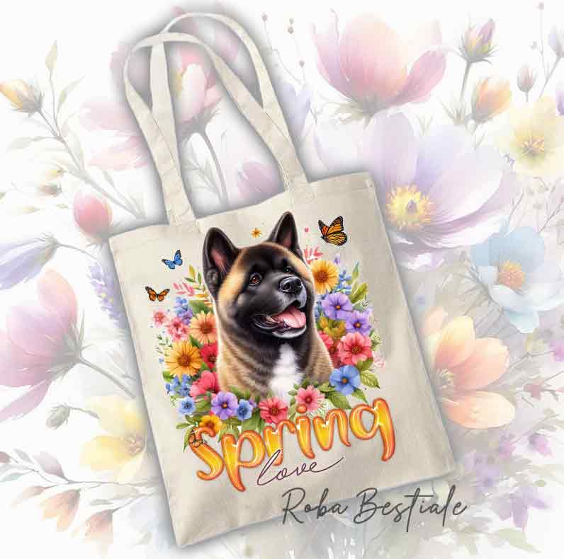 SPRING LOVE Shopper - AMERICAN AKITA