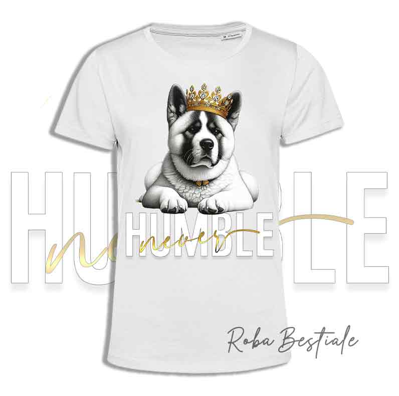 T-shirt NEVER HUMBLE - AKITA AMERICANO