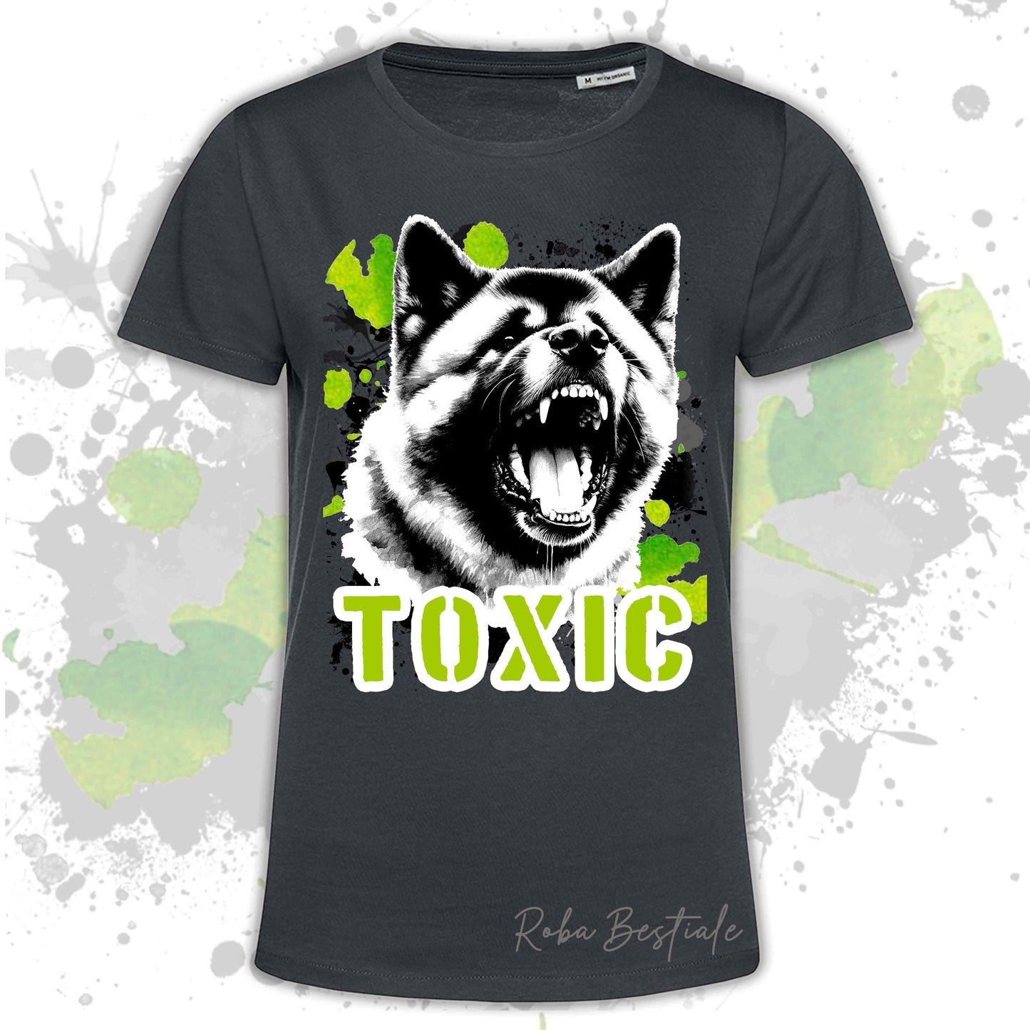 T-Shirt TOXIC - AKITA AMERICANO - Uomo o Donna, disponibile in tanti colori - dalla XS alla 5XL