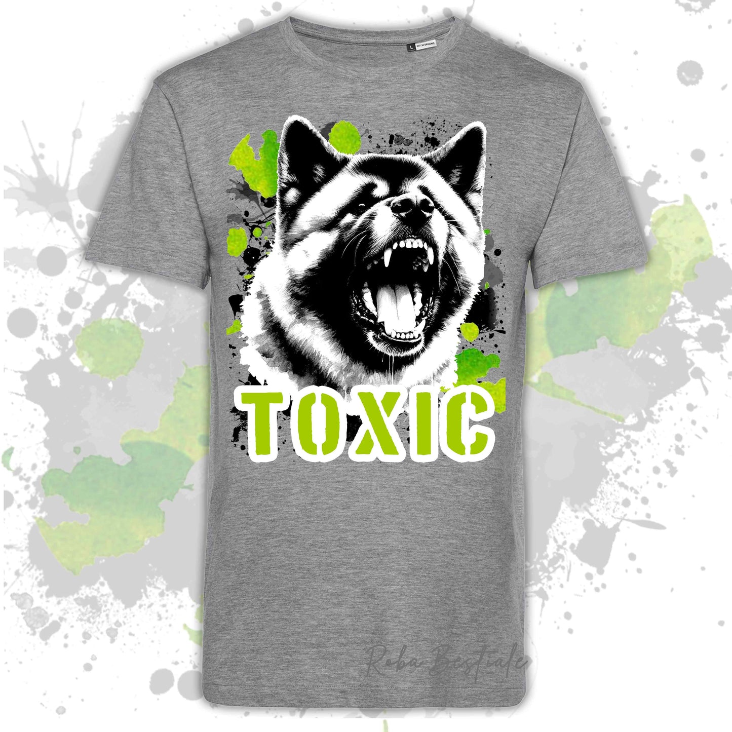 T-Shirt TOXIC - AKITA AMERICANO - Uomo o Donna, disponibile in tanti colori - dalla XS alla 5XL