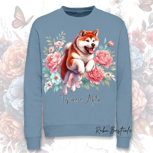 Felpa Invernale PEONY - AKITA INU Rosso - Girocollo, Unisex, in tanti colori! - dalla XS alla 3XL