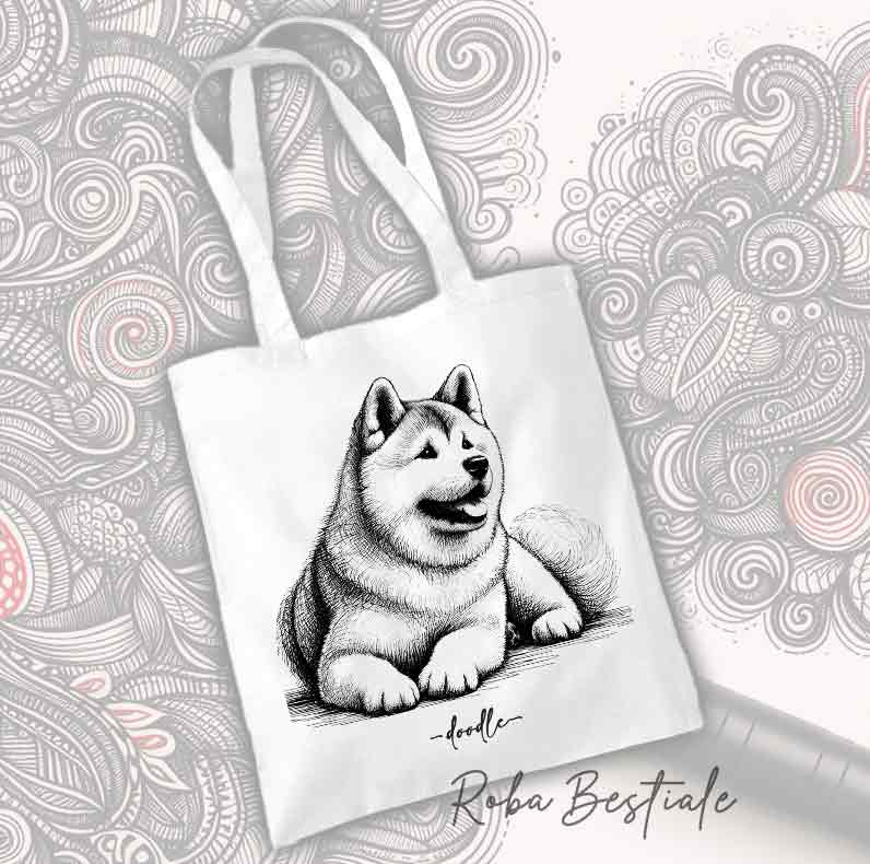 DOODLE Shopper - AKITA INU Red