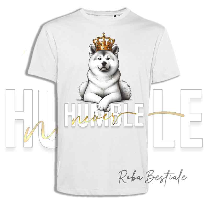T-shirt NEVER HUMBLE - AKITA INU Rosso