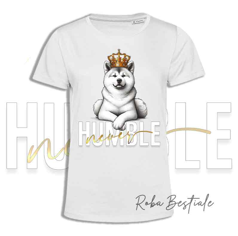 T-shirt NEVER HUMBLE - AKITA INU Rosso