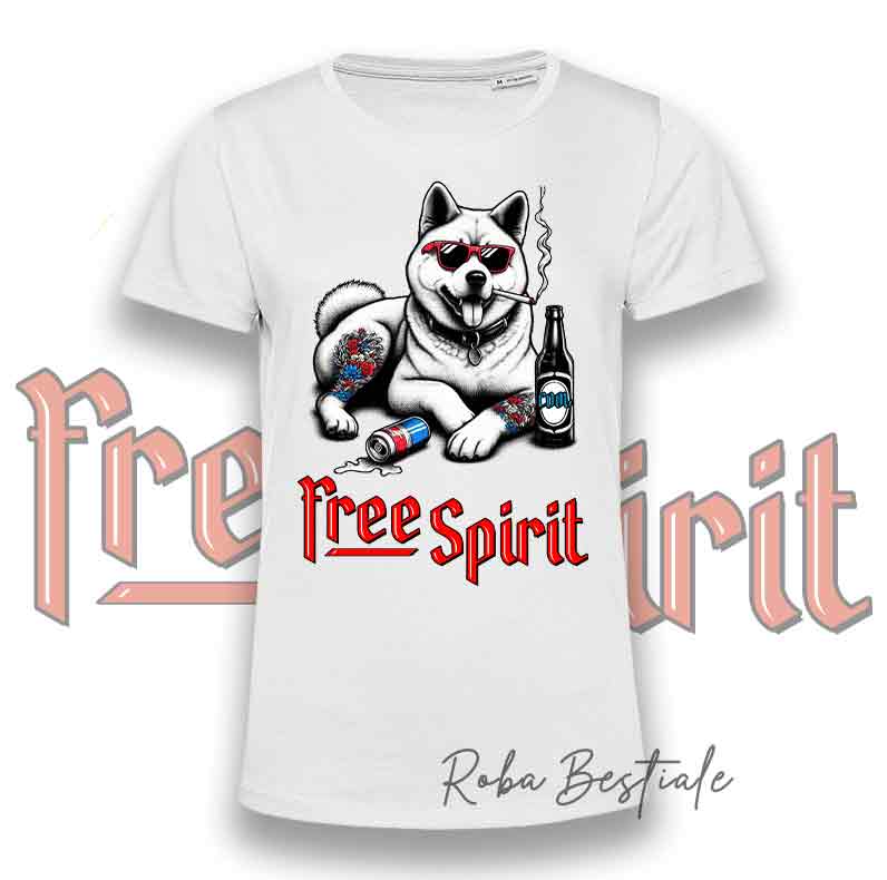 T-Shirt FREE SPIRIT - AKITA INU