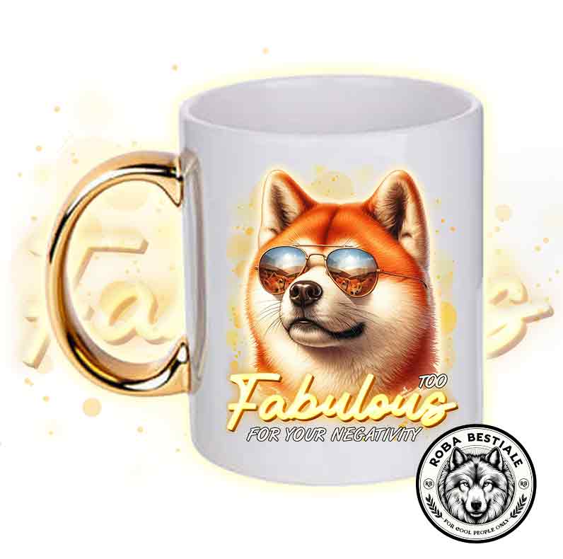 Tazza TOO FABULOUS - AKITA INU Rosso