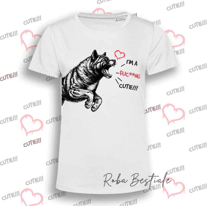T-Shirt I'M A FUC**NG CUTIE - AKITA INU Tigrato - Uomo o Donna - dalla XS alla 5XL