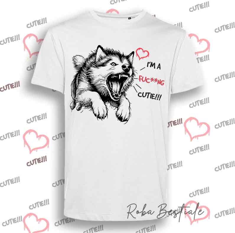 T-Shirt I'M A FUC**NG CUTIE - ALASKAN MALAMUTE - Uomo o Donna - dalla XS alla 5XL