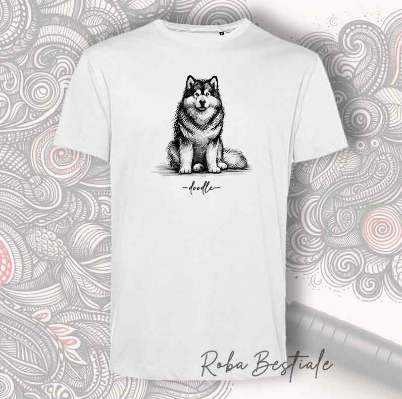 T-Shirt DOODLE - ALASKAN MALAMUTE