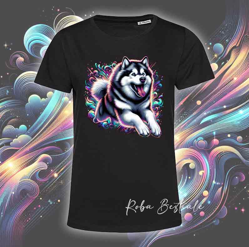 T-Shirt HOLO - ALASKAN MALAMUTE - Uomo o Donna - dalla XS alla 5XL