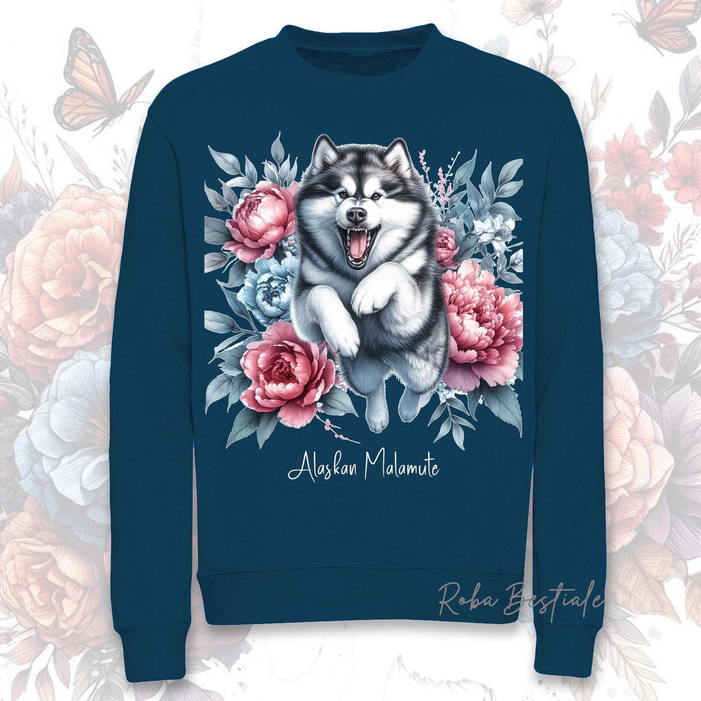 Felpa Invernale PEONY - ALASKAN MALAMUTE - Girocollo, Unisex, in tanti colori! - dalla XS alla 3XL