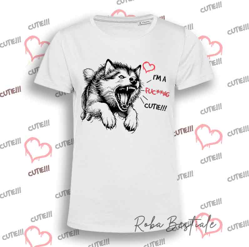 T-Shirt I'M A FUC**NG CUTIE - ALASKAN MALAMUTE - Uomo o Donna - dalla XS alla 5XL