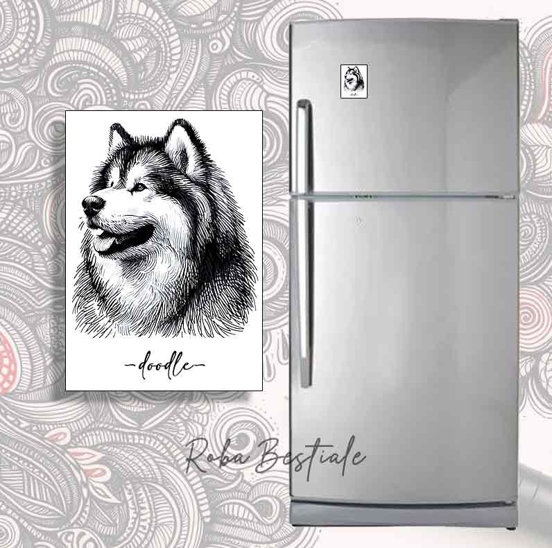 Magnete DOODLE - ALASKAN MALAMUTE