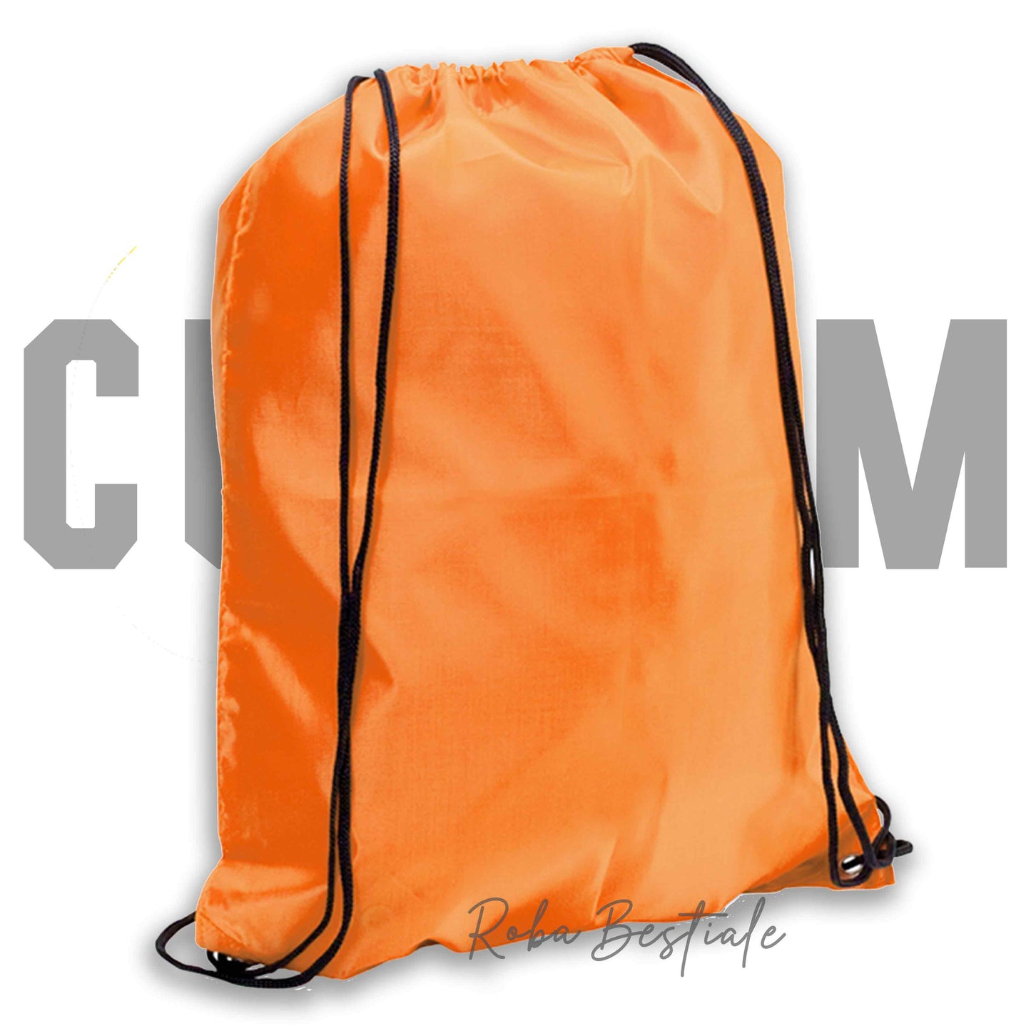 Sacca Zainetto PERSONALIZZABILE - In Poliestere - Coulisse e occhielli in metallo - Diversi colori disponibili