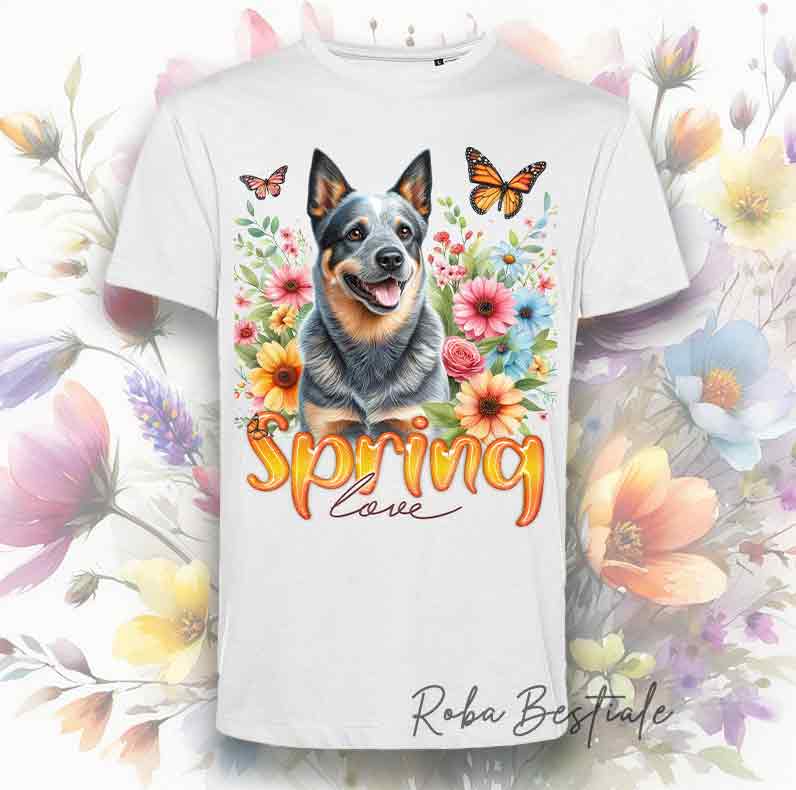 SPRING LOVE T-Shirt - AUSTRALIAN CATTLE DOG Blue