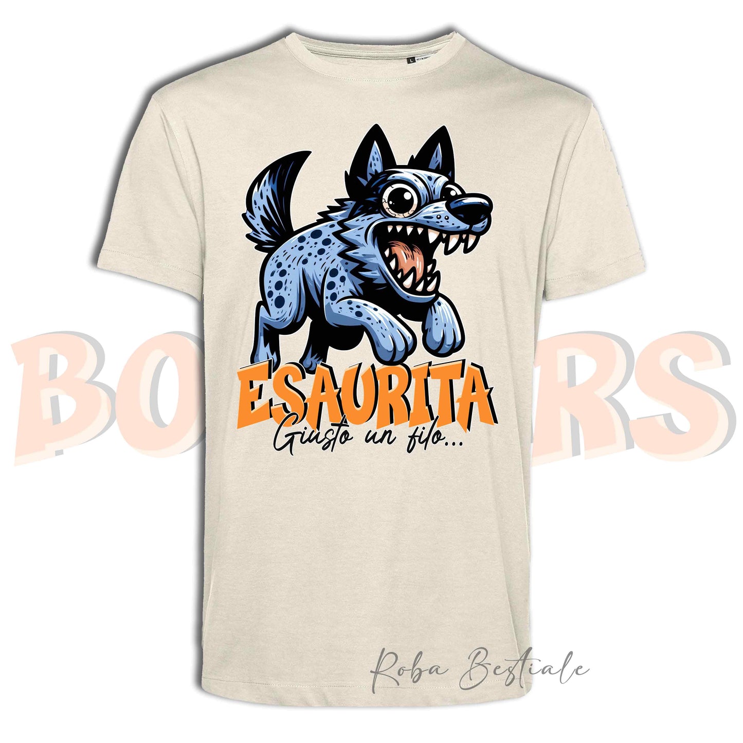 T-Shirt BONKERS - ESAURITA - AUSTRALIAN CATTLE DOG Blue - Uomo o Donna - dalla XS alla 5XL