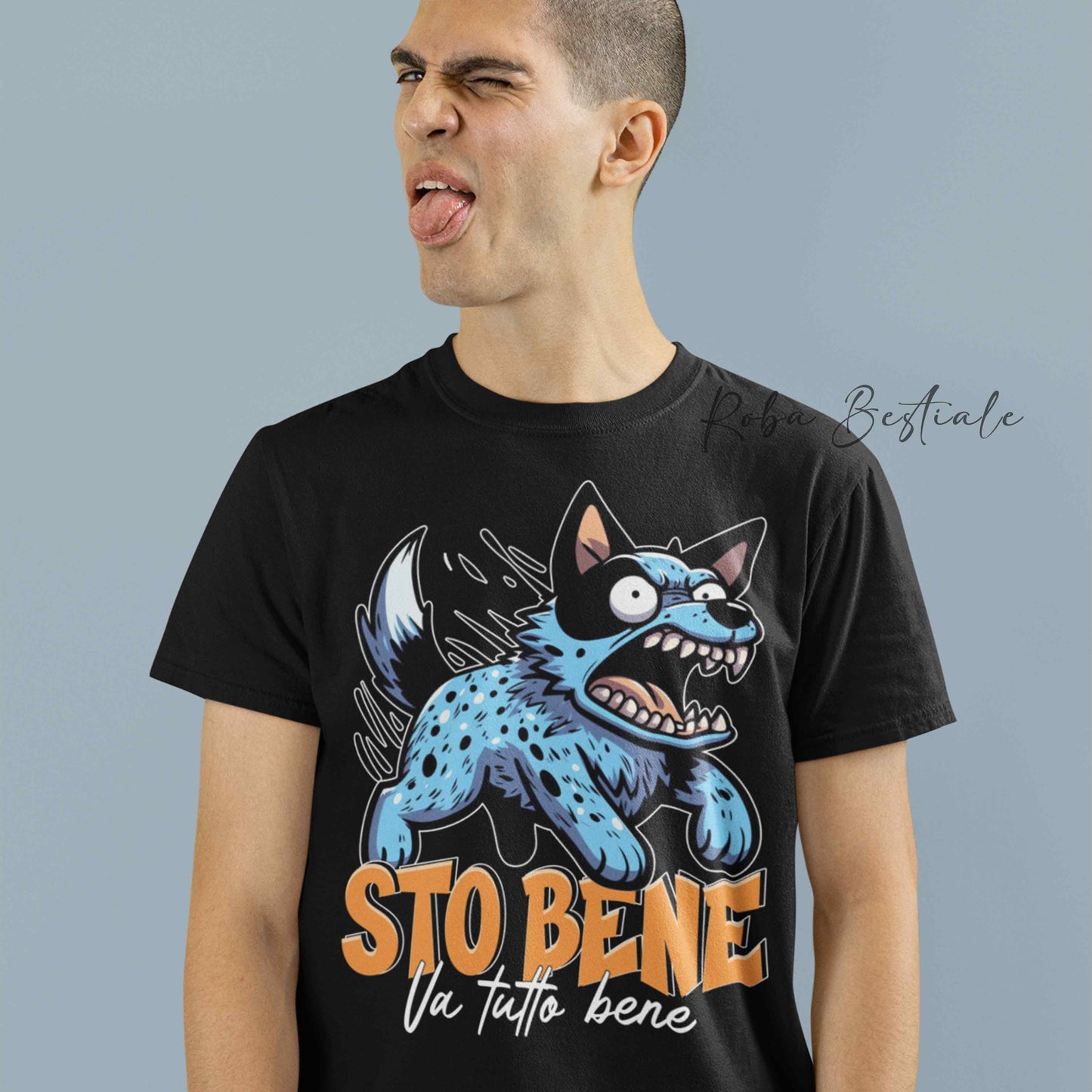 T-Shirt BONKERS - STO BENE - AUSTRALIAN CATTLE DOG Blue - Uomo o Donna - dalla XS alla 5XL