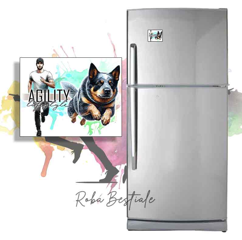 AGILITY Lifestyle Magnet - AUSTRALIAN CATTLE DOG Blue - Design "GIRL" or "BOY"