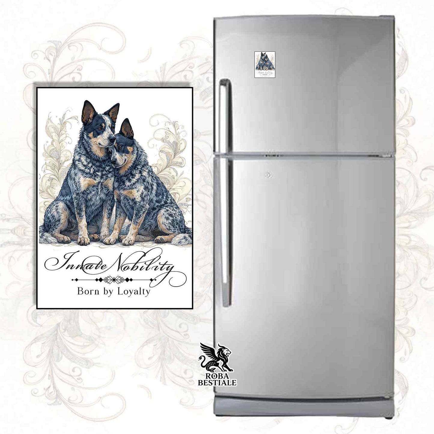 Calamita NOBILITY - AUSTRALIAN CATTLE DOG Blue - in MDF - 7x5 cm