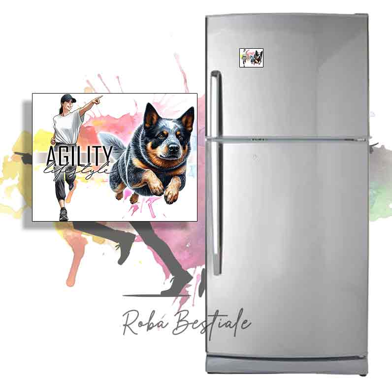 AGILITY Lifestyle Magnet - AUSTRALIAN CATTLE DOG Blue - Design "GIRL" or "BOY"