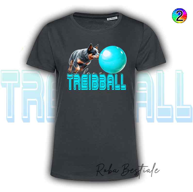 I LOVE TREIBBALL T-Shirt - AUSTRALIAN CATTLE DOG Blue