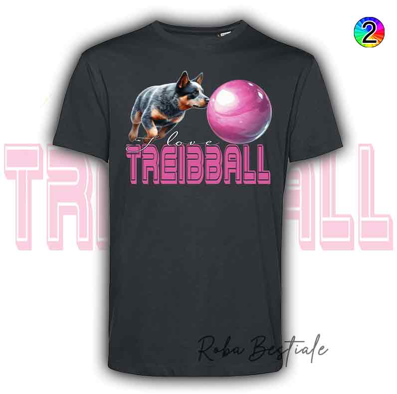 I LOVE TREIBBALL T-Shirt - AUSTRALIAN CATTLE DOG Blue