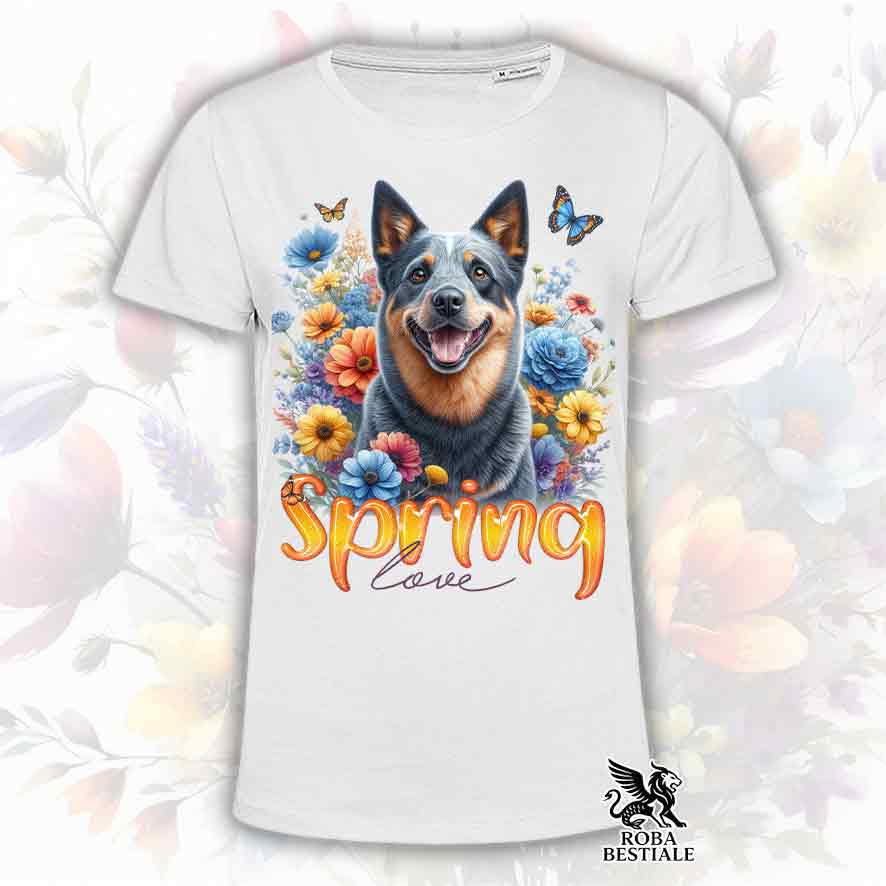 SPRING LOVE T-Shirt - AUSTRALIAN CATTLE DOG Blue