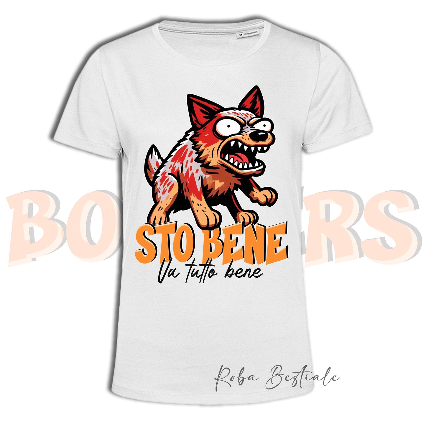 T-Shirt BONKERS - STO BENE - AUSTRALIAN CATTLE DOG Red - Uomo o Donna - dalla XS alla 5XL