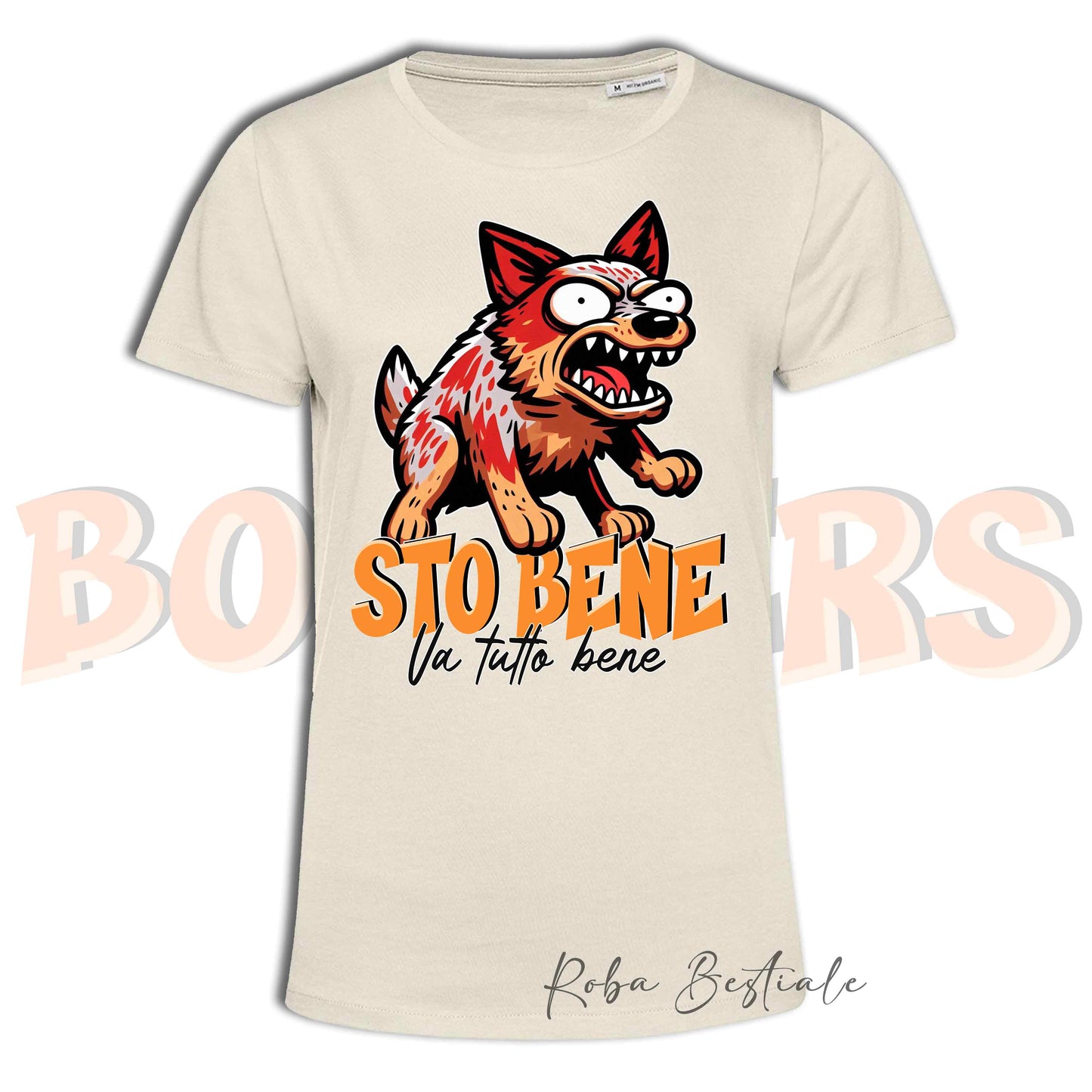 T-Shirt BONKERS - STO BENE - AUSTRALIAN CATTLE DOG Red - Uomo o Donna - dalla XS alla 5XL