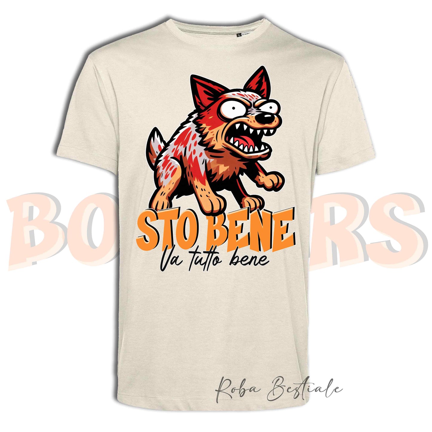 T-Shirt BONKERS - STO BENE - AUSTRALIAN CATTLE DOG Red - Uomo o Donna - dalla XS alla 5XL