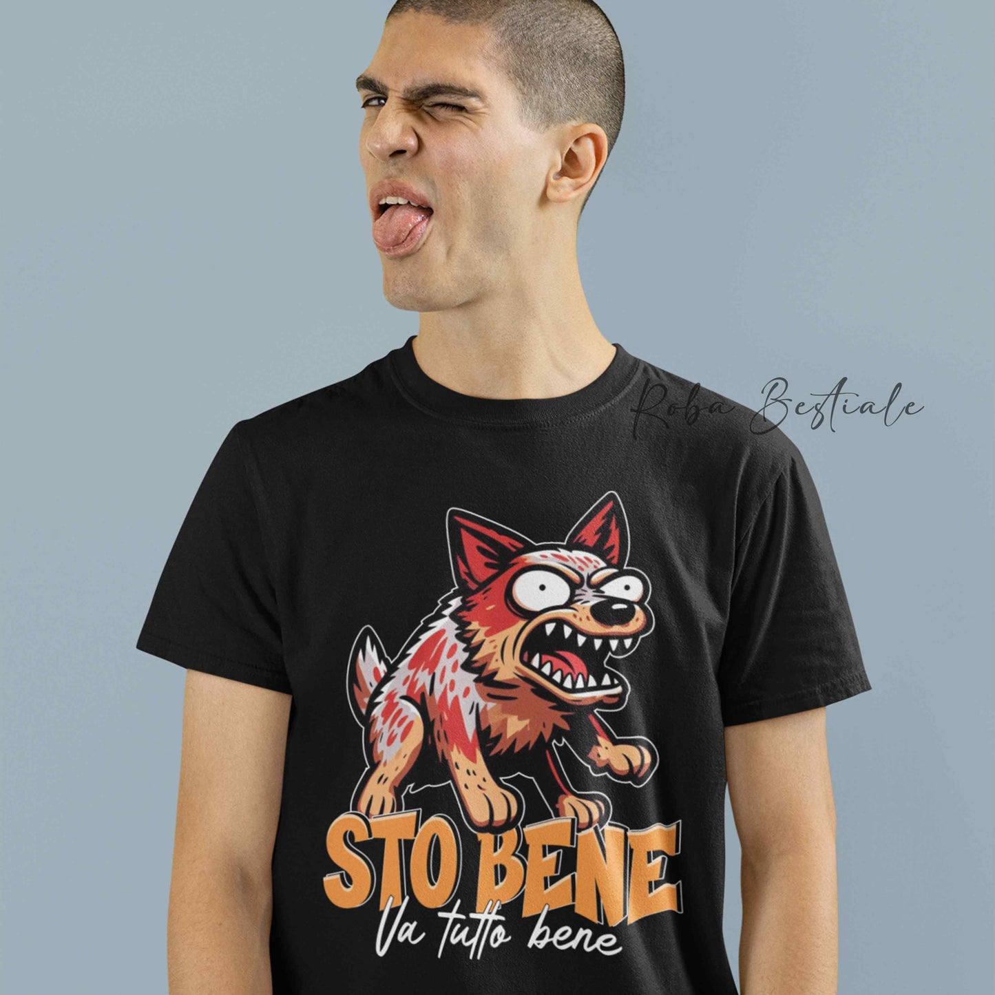 T-Shirt BONKERS - STO BENE - AUSTRALIAN CATTLE DOG Red - Uomo o Donna - dalla XS alla 5XL