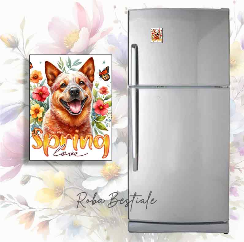 Magnete SPRING LOVE - AUSTRALIAN CATTLE DOG Red