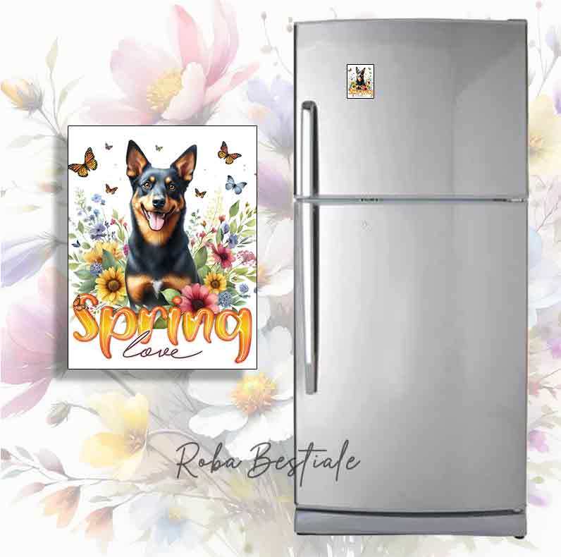 Magnete SPRING LOVE - AUSTRALIAN KELPIE Black & Tan