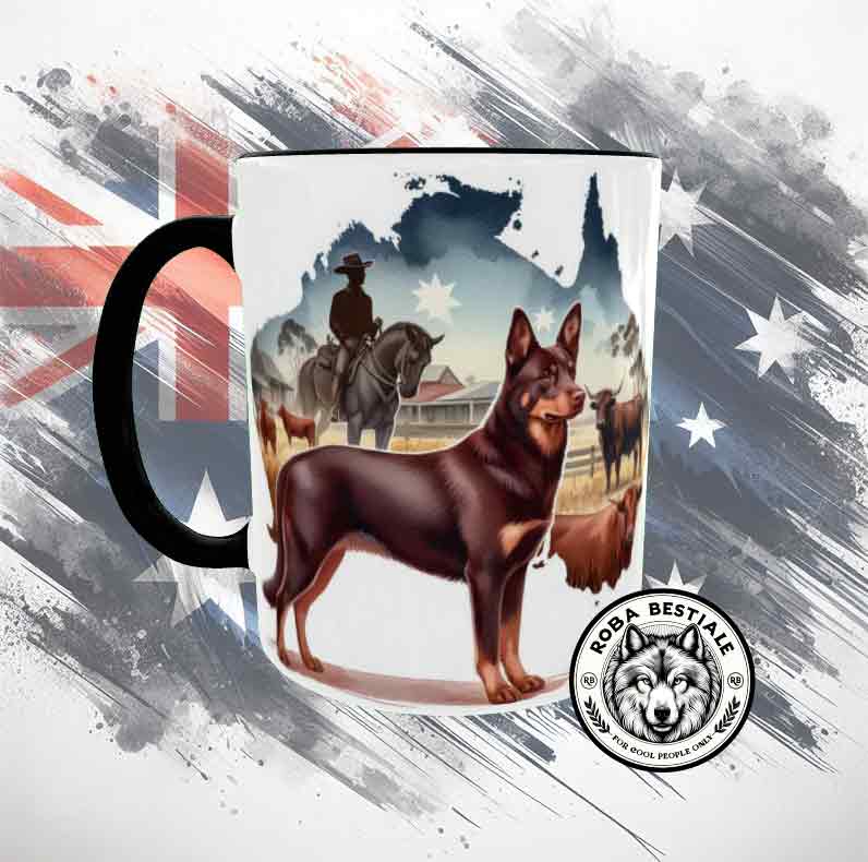 Tazza AUSTRALIA Wild Life - AUSTRALIAN KELPIE Chocolate/Red & Tan