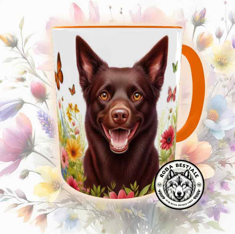 Tazza SPRING LOVE - AUSTRALIAN KELPIE Chocolate
