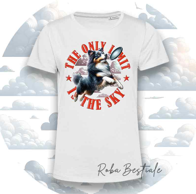 T-Shirt SKY LIMIT - AUSTRALIAN SHEPHERD Black Tricolor