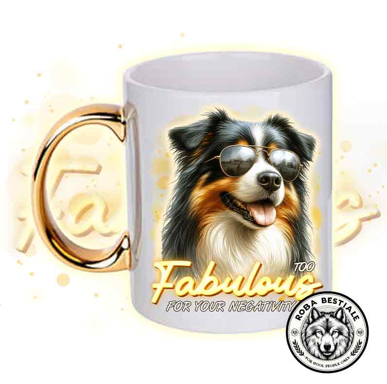 Tazza TOO FABULOUS - AUSTRALIAN SHEPHERD Black Tricolor