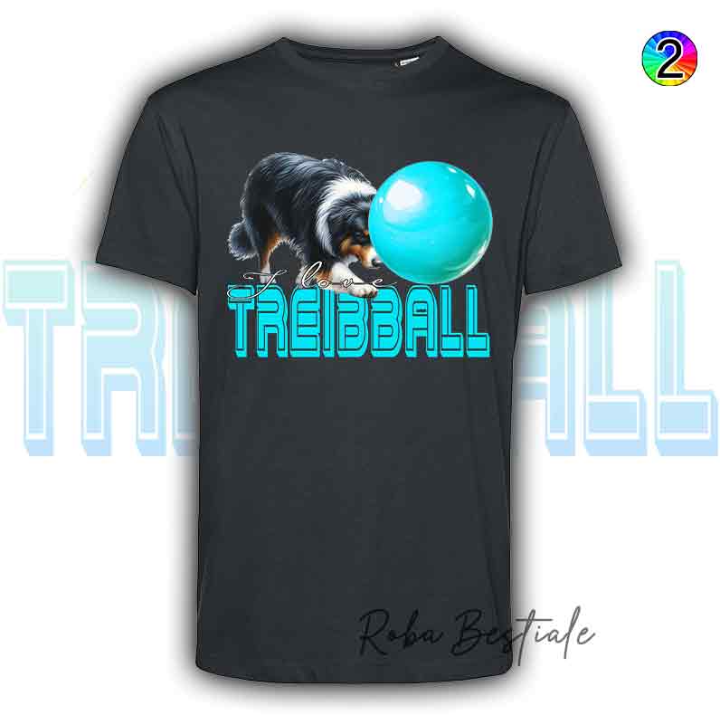 TREIBBALL T-Shirt - AUSTRALIAN SHEPHERD Blue Merle