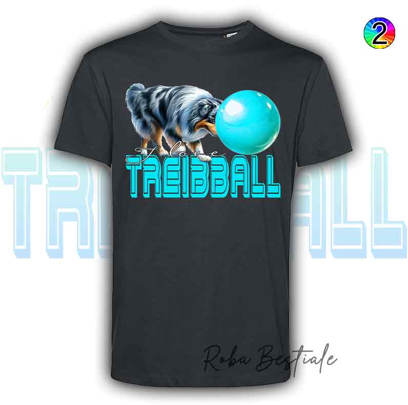 TREIBBALL T-Shirt - AUSTRALIAN SHEPHERD Blue Merle