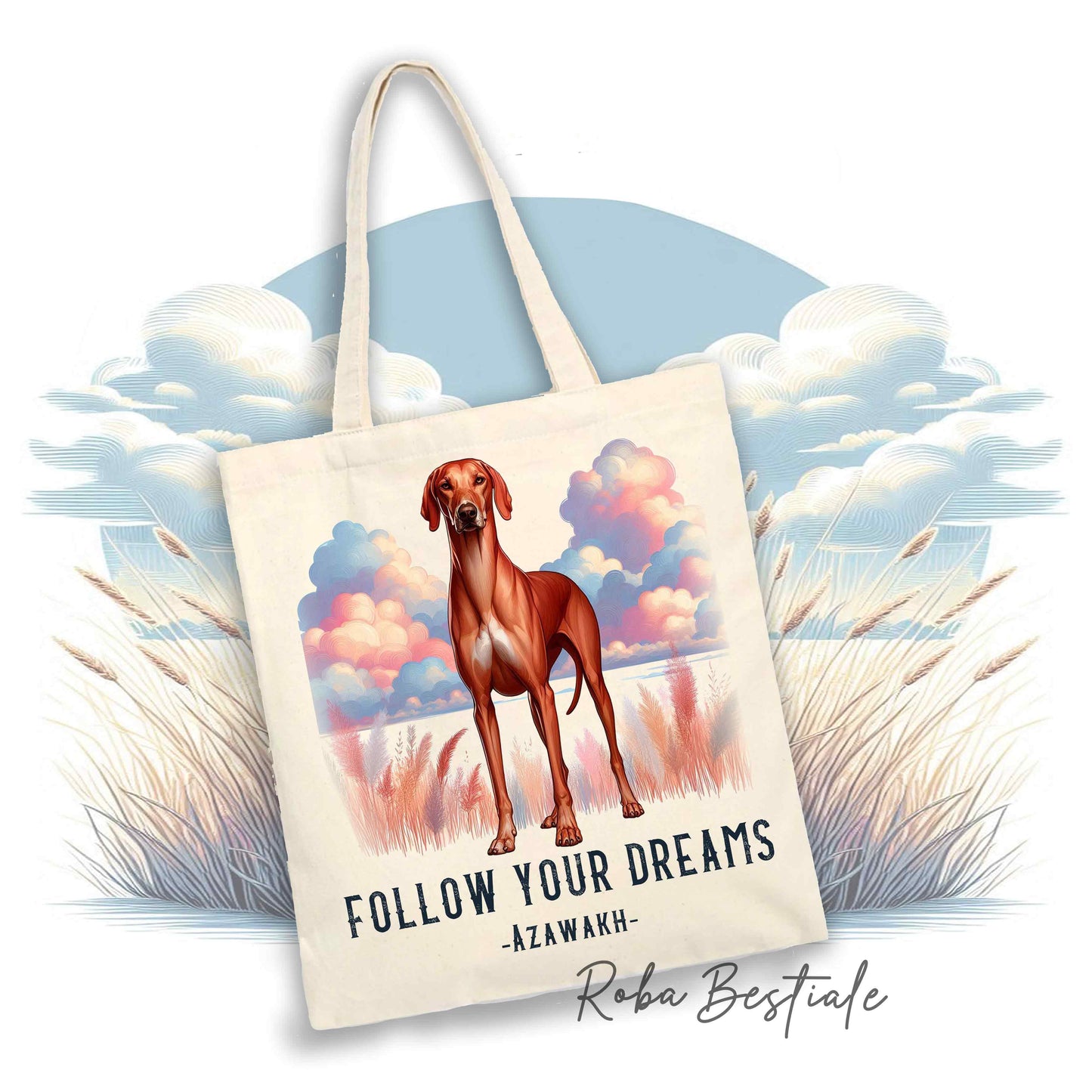 Shopper QUOTES "DREAM" - AZAWAKH - Diversi colori disponibili, 100% Cotone