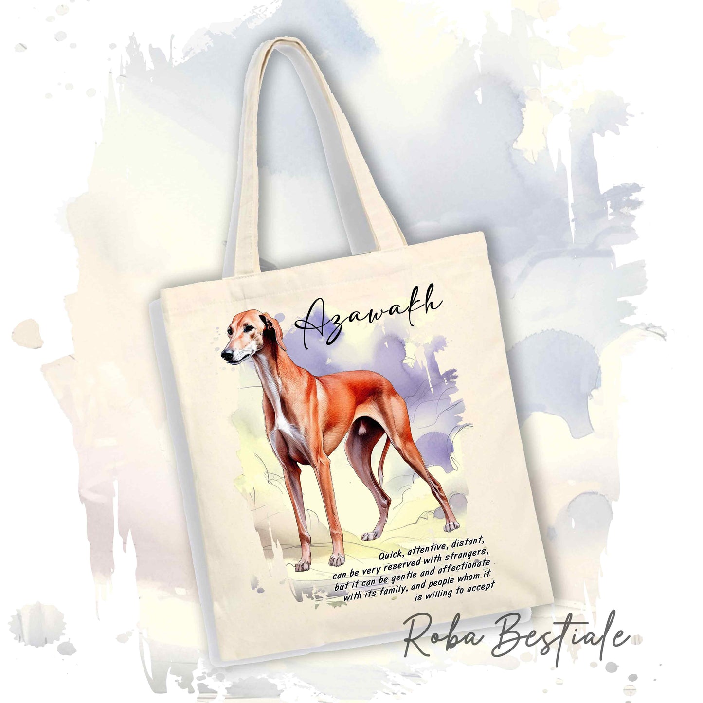 Shopper BEHAVIOR - AZAWAKH - Standard FCI - Diversi colori disponibili, 100% Cotone